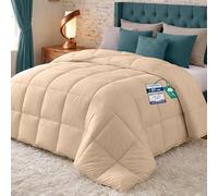Utopia Bedding Couette Chaude sans Housse, 220x240 cm, 370 g/m², Beige | Couette Épaisse Et Moelleuse, Matelassage À Carreaux, Lavable En Machine Et Idéale Pour Les Nuits Fraîches.