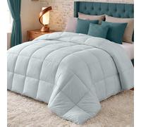Utopia Bedding Couette Chaude sans Housse,220x240cm, 370 g/m²,Gris Clair | Couette Épaisse Et Moelleuse, Matelassage À Carreaux, Lavable En Machine Et Idéale Pour Les Nuits Fraîches.