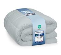 Utopia Bedding Couette légère avec rembourrage en polyester, couette d'été douce matelassée 200 g/m² avec languettes d'angle, surpiqûres carrées, 200 x 200 cm (gris clair)