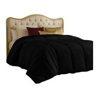 Utopia Bedding Couette pour Toutes Les Saisons, Couette Alternative au Duvet avec languettes d'angle, Lavable en Machine - Noir