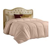 Utopia Bedding Couette Toutes Saisons 250 g/m² - Couette en Fibre siliconée en Peluche - Coutures carrées (Beige, Grand lit)