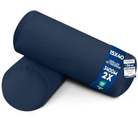 Utopia Bedding Coussin de Voyage Rond 15 x 40 cm (Lot de 2), Orieller de Traversin, Coussin décoratif (Marine)