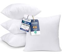 Utopia Bedding Coussins de Garnissage 43 x 43 cm (Lot de 4), Coussin à Recouvrir, Oreillers Intérieur, Rembourrage Coussins (Blanc)
