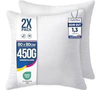 Utopia Bedding Coussins de Garnissage 80 x 80 cm (Lot de 2), Coussin à Recouvrir, Oreillers Intérieur, Rembourrage Coussins (Blanc)
