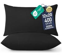 Utopia Bedding Coussins décoratifs d’intérieur pour Sofa, canapé et lit, Lot de 2, Noir, 30,5 x 51 cm