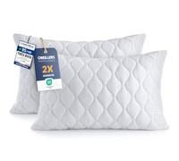 Utopia Bedding Coussins Matelassés 30 x 50 cm Lot de 2, Blanc | Oreillers Matelassés, Confort Doux et Moelleux, Polyvalents, Housse Matelassée Respirante, Conservent Leur Volume