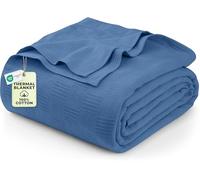 Utopia Bedding Couverture 100% Coton pour Grand lit - 228,6 x 228,6 cm - Couverture Thermique légère, Douce et Respirante pour Toutes Les Saisons (Bois de Coin)