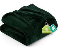 Utopia Bedding Couverture Polaire [228x228 cm, Vert forêt] Plaid pour Lits, Canapés, Chaises et Divans - 300 GSM Couverture Chaude, Douce et Épaisse pour Toutes Les Saisons