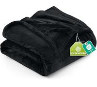 Utopia Bedding Couverture Polaire [259x228 cm, Noir] Plaid pour Lits, Canapés, Chaises et Divans - 300 GSM Couverture Chaude, Douce et Épaisse pour Toutes Les Saisons