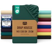 Utopia Bedding Drap Housse - Émeraude, 140 x 200 cm - Certifié Oeko-Tex - Bonnets 35 cm pour Matelas Épais - Polyester Microfibre Brossée