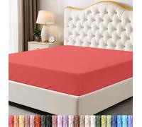 Utopia Bedding Drap-Housse en Microfibre Douce avec Bonnet Profond, résistant au rétrécissement et à la décoloration, Facile d’Entretien, 1 Drap-Housse Seulement, Grande Taille, Corail