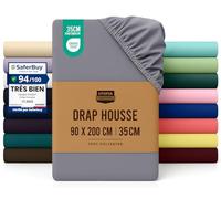 Utopia Bedding Drap Housse - Gris, 90 x 200 cm