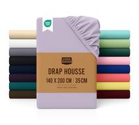 Utopia Bedding Drap Housse - Lavande, 140 x 200 cm - Certifié Oeko-Tex - Bonnets 35 cm pour Matelas Épais - Polyester Microfibre Brossée