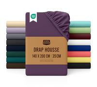 Utopia Bedding Drap Housse - Pourpre, 140 x 200 cm - Bonnets 35 cm pour Matelas Épais - Polyester Microfibre Brossée