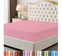 Utopia Bedding Drap-Housse Queen Size en Microfibre Douce, Poches Profondes, résistant au rétrécissement et à la décoloration, Facile d'entretien, 1 Seul Drap-Housse (Rose)