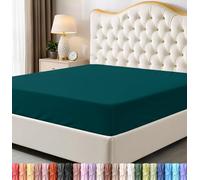 Utopia Bedding Drap-Housse Queen Size en Microfibre Douce, Poches Profondes, résistant au rétrécissement et à la décoloration, Facile d'entretien, 1 Seul Drap-Housse (Bleu Sarcelle)