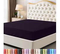Utopia Bedding Drap-Housse Queen Size en Microfibre Douce, Poches Profondes, résistant au rétrécissement et à la décoloration, Facile d'entretien, 1 Seul Drap-Housse (Violet)