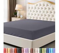 Utopia Bedding Drap-Housse Queen Size en Microfibre Douce, Poches Profondes, résistant au rétrécissement et à la décoloration, Facile d'entretien, 1 Seul Drap-Housse (Gris)