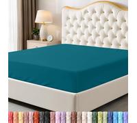 Utopia Bedding Drap-Housse Queen Size en Microfibre Douce, Poches Profondes, résistant au rétrécissement et à la décoloration, Facile d'entretien, 1 Seul Drap-Housse (Bleu Denim)