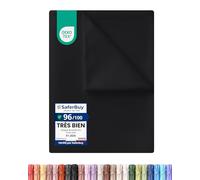 Utopia Bedding - Drap Plat - 225x255cm - Noir | Certifié Oeko-TEX - Polyester brossé Doux - Microfibre - Sans élastique