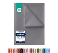 Utopia Bedding - Drap Plat sans élastique - 225 x 255 cm - Certifié Oeko-TEX - Polyester brossé Doux - Microfibre - Drap Plat - Gris
