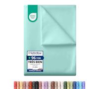 Utopia Bedding - Drap Plat sans élastique - 225 x 255 cm - Certifié Oeko-TEX - Polyester brossé Doux - Microfibre - Drap Plat - Bleu Spa