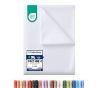 Utopia Bedding - Drap Plat sans élastique - 266 x 259 cm - Certifié Oeko-TEX - Polyester brossé Doux - Microfibre - Drap Plat - Blanc