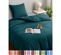 Utopia Bedding Housse de Couette 1 Personne 135x200 cm avec 1 Taie d'oreiller 80x80 cm (Sarcelle) - Parure de lit 1 Personne 135 x 200 cm - Ensembles de Housses de Couette en Microfibre brossée Douce