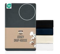 Utopia Bedding Jersey Drap-Housse, Anthracite, 160 x 200 cm - 25 cm de découpe pour Matelas épais, Drap de lit Poly-Coton