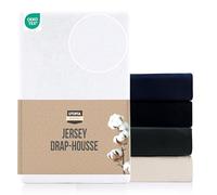 Utopia Bedding Jersey Drap-Housse Blanc 120 x 200 cm | 25 cm de découpe pour Matelas épais - Drap de lit Poly-Coton