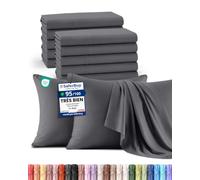 Utopia Bedding - Lot de 12 taies d'oreiller - 50 x 75 cm - Oeko-TEX - Microfibre brossée, 100% Polyester, avec Fermeture enveloppe (Oreiller Non Inclus), taie d'oreiller Seule - Gris