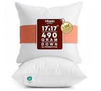 Utopia Bedding Lot de 2 Coussins décoratifs d'intérieur - Blanc - 43,2 x 43,2 cm