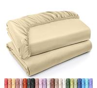 Utopia Bedding Lot de 2 Drap Housse - Twin - Coupes de 35 cm pour Matelas épais - Microfibre brossée