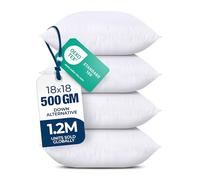 Utopia Bedding Lot de 4 Coussins décoratifs rembourrés pour canapé et lit, 45,7 x 45,7 cm, Blanc