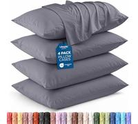 Utopia Bedding Lot de 4 taies d'oreiller standard - Fermeture à rabat - Tissu en microfibre brossée douce - Taies d'oreiller résistantes au rétrécissement et à la décoloration, 50,8 x 66 cm (standard,