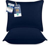 Utopia Bedding Oreillers 60x60cm Lot de 2, Coussins de Lit Bleu Marine | Doux et Confortables, Garnissage Moelleux, Housse Respirante, Entretien Facile