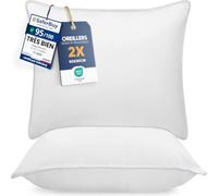 Utopia Bedding Oreillers 80x80cm Lot de 2, Coussins de Lit Blanc | Doux et Confortables, Garnissage Moelleux, Housse Respirante, Entretien Facile