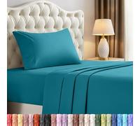 Utopia Bedding - Parure de lit 3 pièces en Microfibre brossée, Parure Drap 1 Personne, résistante au rétrécissement et à la décoloration, Facile d'entretien (lit Simple, Bleu Denim)
