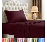 Utopia Bedding Parure de lit 3 pièces en Microfibre brossée, résistante au rétrécissement et à la décoloration, Facile d'entretien (lit Simple, Bordeaux)