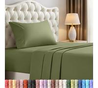 Utopia Bedding Parure de lit 3 pièces en Microfibre brossée, résistante au rétrécissement et à la décoloration, Facile d'entretien (lit Simple, Olive)