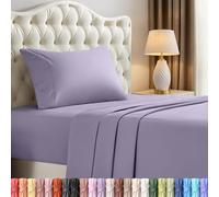 Utopia Bedding Parure de lit 3 pièces en Microfibre brossée, résistante au rétrécissement et à la décoloration, Facile d'entretien (lit Simple, Lavande)