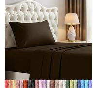 Utopia Bedding Parure de lit 3 pièces en Microfibre brossée, résistante au rétrécissement et à la décoloration, Facile d'entretien (lit Simple, Marron)