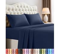 Utopia Bedding Parure de lit 4 pièces en Microfibre (Bleu Marine, lit Double)