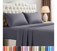 Utopia Bedding Parure de lit 4 pièces en Microfibre (Grand lit, Gris)