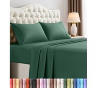Utopia Bedding Parure de lit 4 pièces pour Grand lit, en Microfibre brossée, résistante au rétrécissement et à la décoloration, Facile d'entretien (Grand lit, émeraude)