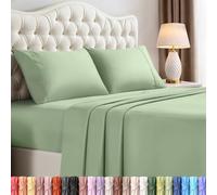 Utopia Bedding Parure de lit 4 pièces pour Grand lit, Microfibre brossée, résistante au rétrécissement et à la décoloration, Facile d'entretien (Grand lit, Sauge)