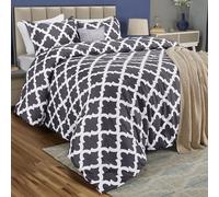 Utopia Bedding Parure de lit en Duvet Alternatif pour Grand lit (Gris) avec 2 taies d'oreiller - Couette Alternative au Duvet - Douce et Confortable - Lavable en Machine