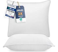 Utopia Bedding Pillow (Lot de 2), 80 x 80 cm, Oreiller de Sommeil, Coussin Respirant et Doux (Blanc)