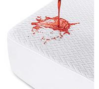 Utopia Bedding Protège-Matelas Imperméable (150 x 200 x 30 cm) Tissu 3D Air Soft Haut de Gamme à Motif Zigzag, Housse de Matelas Respirante, Style ajusté avec Poches Profondes Extensibles