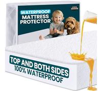 Utopia Bedding Protège-matelas imperméable de qualité supérieure - Protège-matelas hypoallergénique et sans vinyle avec jupe tricotée - Housse de matelas jacquard - Technologie respirante à flux froid
